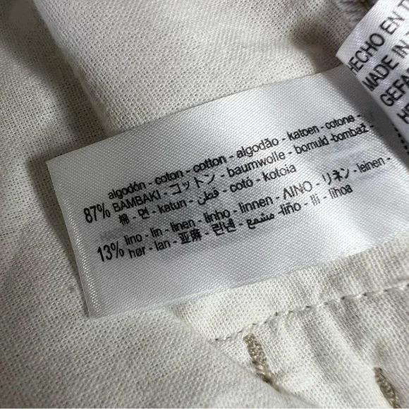 ZARA cotton/linen neutral flare high waist pants size M NWT - Picture 2 of 8